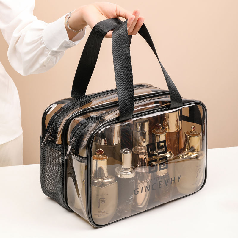 Portable Makeup Toiletry Bag Dry Wet Separation Transparent Storage Travel Fitness Swimming Essentials