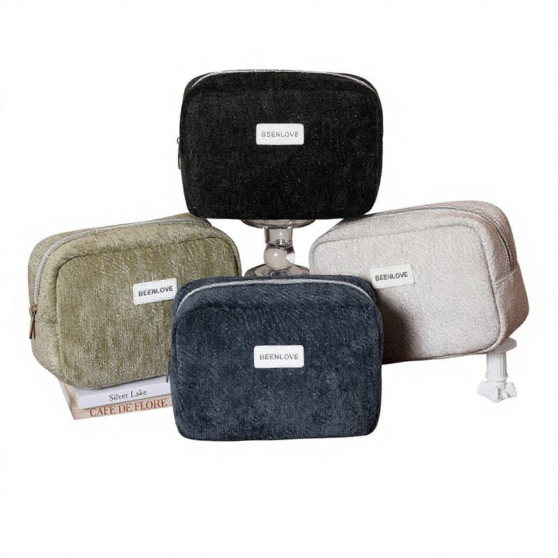 New Style Modern Zipper Clutch Cosmetic Toiletries Bag