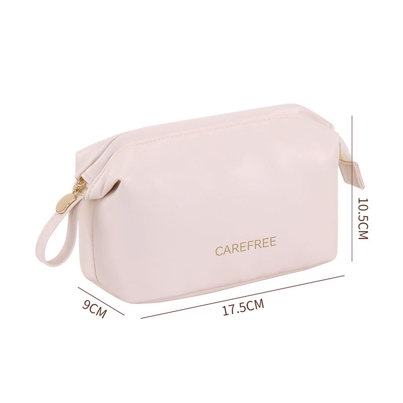 Waterproof Zipper Closure PU Material Makeup Pouch for Woman Spill Proof Interior Organizer Portable for Bag for Commute