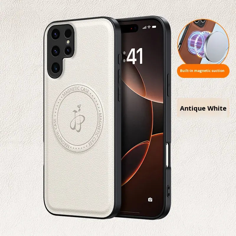 Samsung Galaxy S25 S26 Ultra Phone Case, PU Leather Magnetic Suction Anti Drop And Shockproof Protective Case, All Inclusive