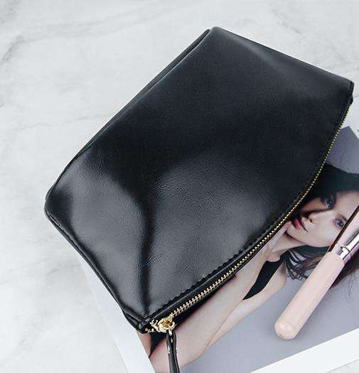 Makeup Bag New Retro Crazy Horse PU Waterproof Zipper