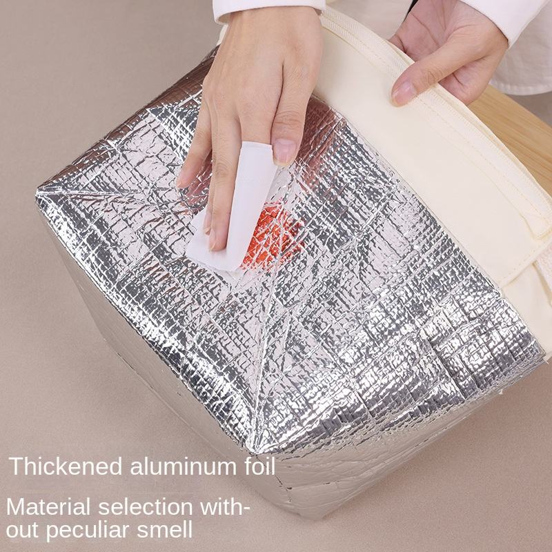 Portable Durable Eco-Friendly Oxford Lunch Box and Cooler Bag with Zipper Closure for 2 Persons Outdoor Use and Picnics