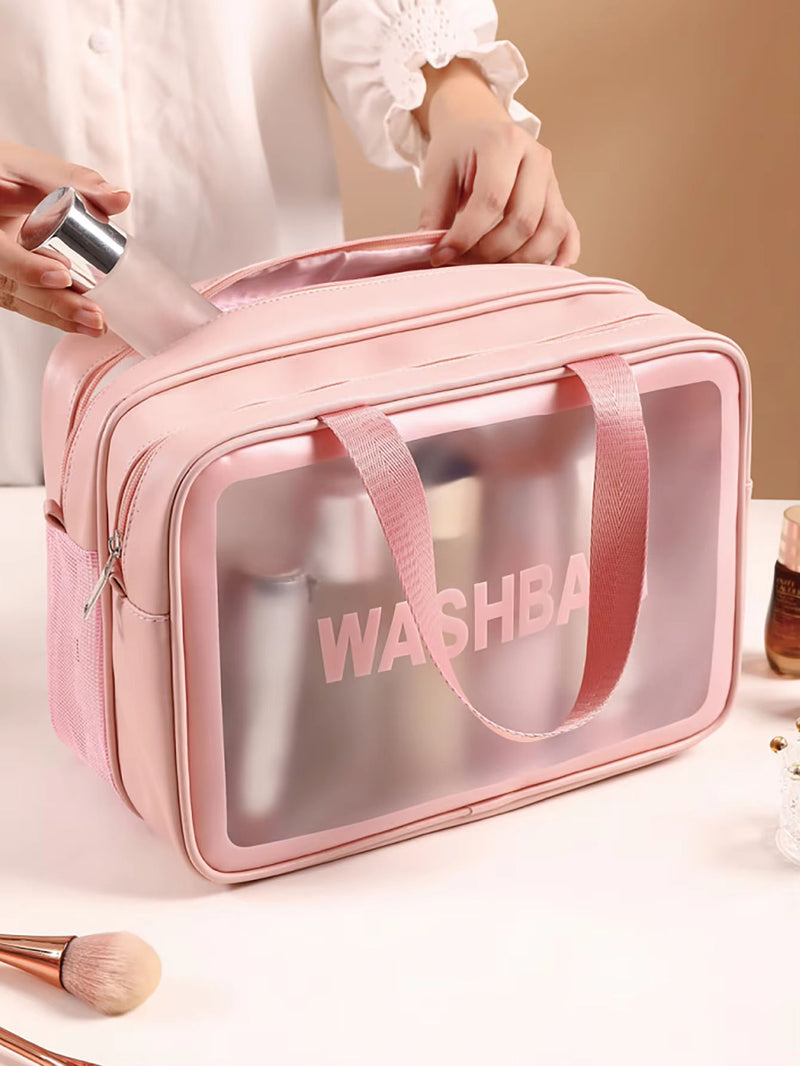 Portable Makeup Toiletry Bag Dry Wet Separation Transparent Storage Travel Fitness Swimming Essentials