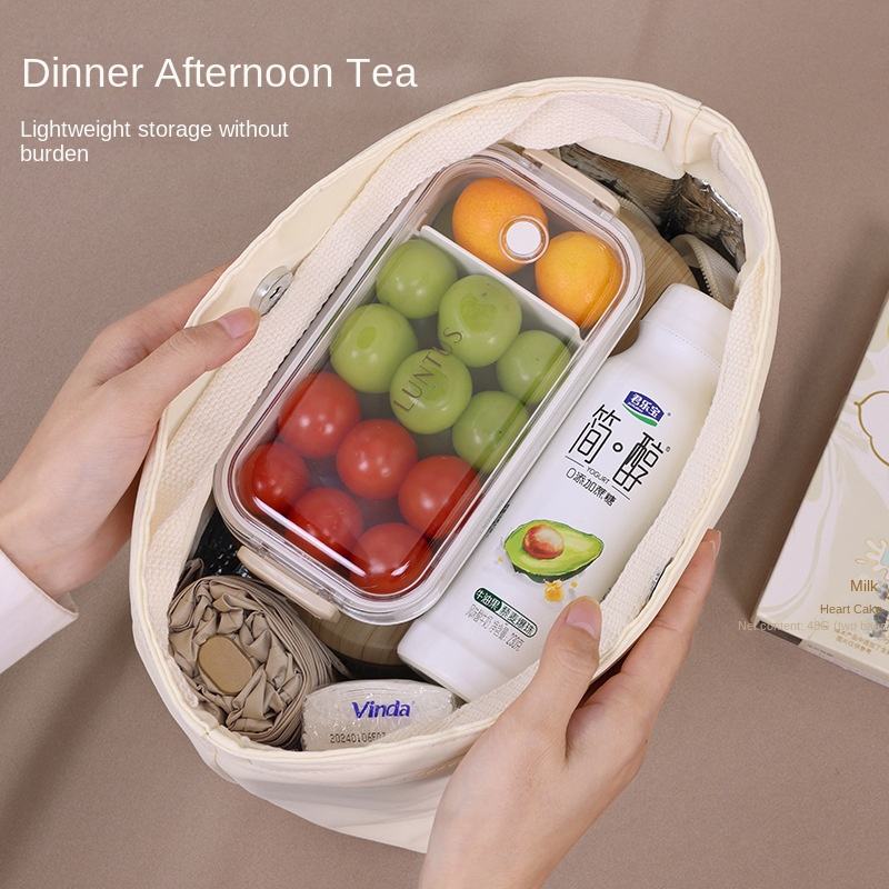 Portable Durable Eco-Friendly Oxford Lunch Box and Cooler Bag with Zipper Closure for 2 Persons Outdoor Use and Picnics