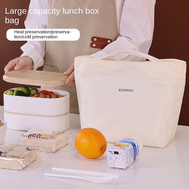 Portable Durable Eco-Friendly Oxford Lunch Box and Cooler Bag with Zipper Closure for 2 Persons Outdoor Use and Picnics