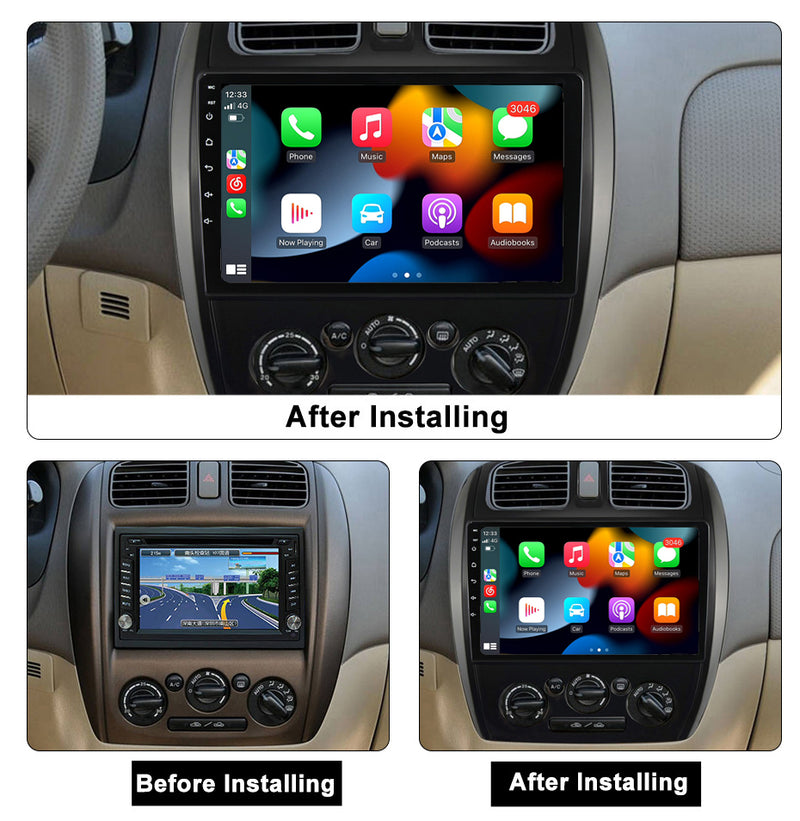 RoverOne Car Stereo Radio Bluetooth CarPlay GPS Navigation for Mazda 323 BJ 2000 - 2003