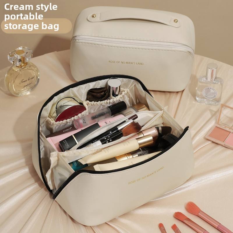 Large Capacity Partition Storage Makeup Bag Portable Deluxe Minimalist Travel Bag Toiletries Storage Bag