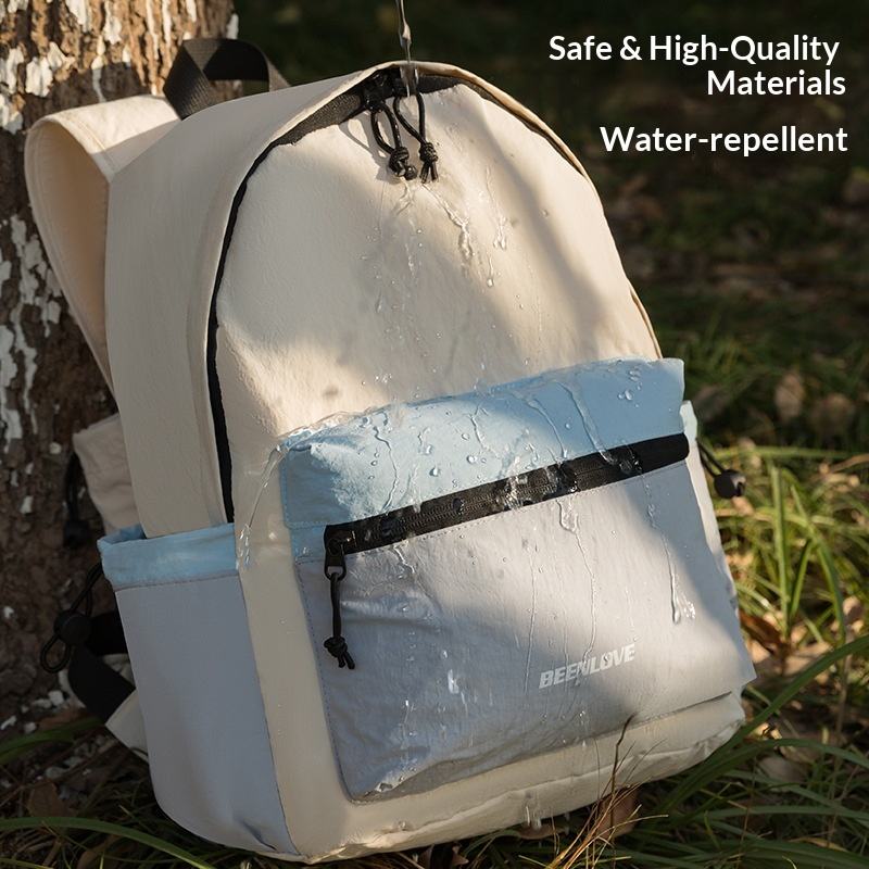 New Color-Block Nylon Unisex Super Lightweight Foldable Travel Hiking Bag