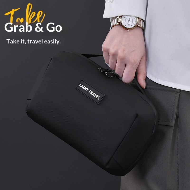 High Quality PU Leather Tech Organizer Power Bank Cable OEM ODM Waterproof Business Travel Storage Bag