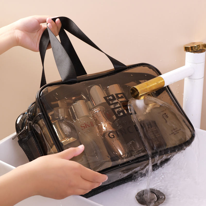 Portable Makeup Toiletry Bag Dry Wet Separation Transparent Storage Travel Fitness Swimming Essentials