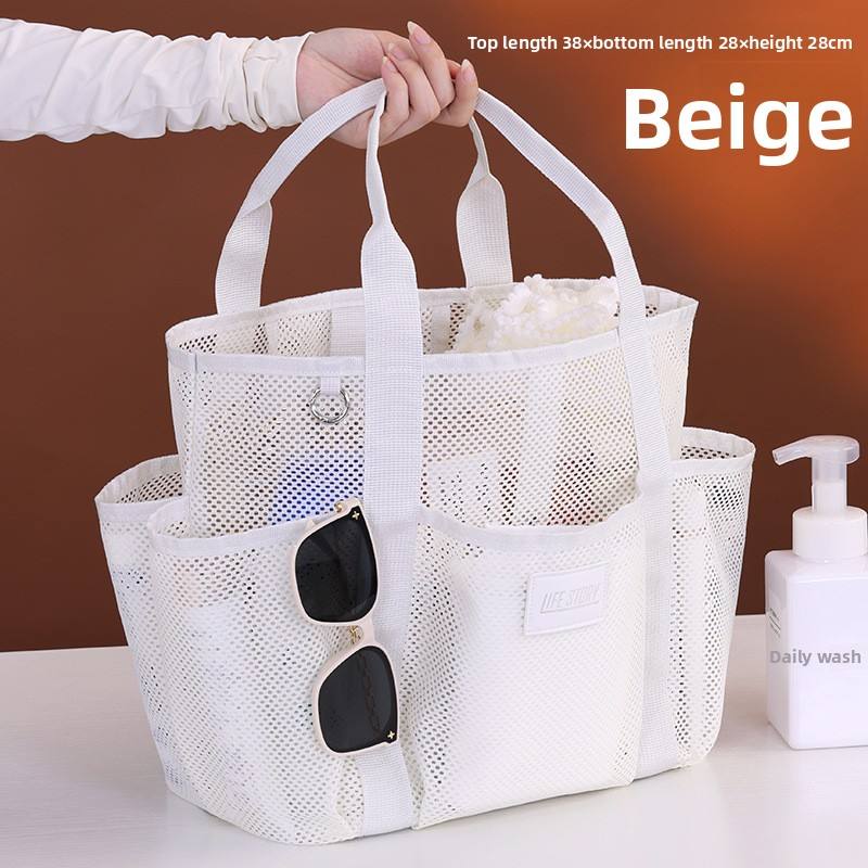 Summer Mesh Beach Bag-Large Capacity Portable Travel & Swimwear Storage for Beach Vacation