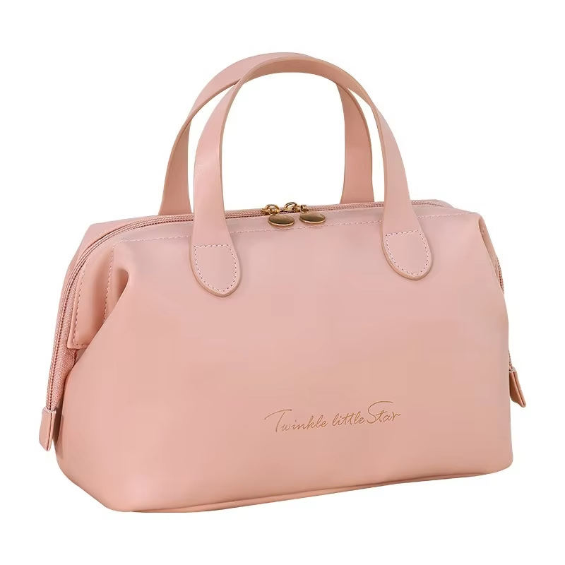 Large Capacity Travel Cosmetic Organizer Bag Multifunction PU Leather Travel Bag for Woman Toiletries
