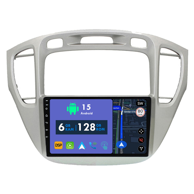 RoverOne Car Stereo Radio Bluetooth CarPlay GPS Navigation for Toyota Highlander 1 XU20 2001 - 2007