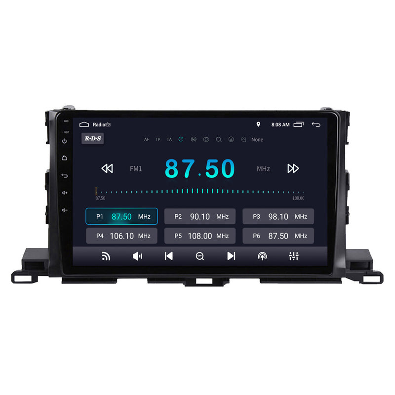 RoverOne Car Stereo Radio Bluetooth CarPlay GPS Navigation for Toyota Highlander 3 XU50 2013 - 2018