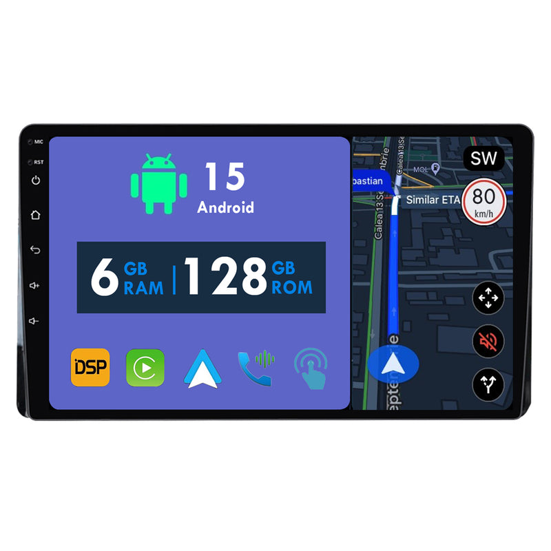 RoverOne Car Stereo Radio Bluetooth CarPlay GPS Navigation for Toyota Highlander Kluger 2022