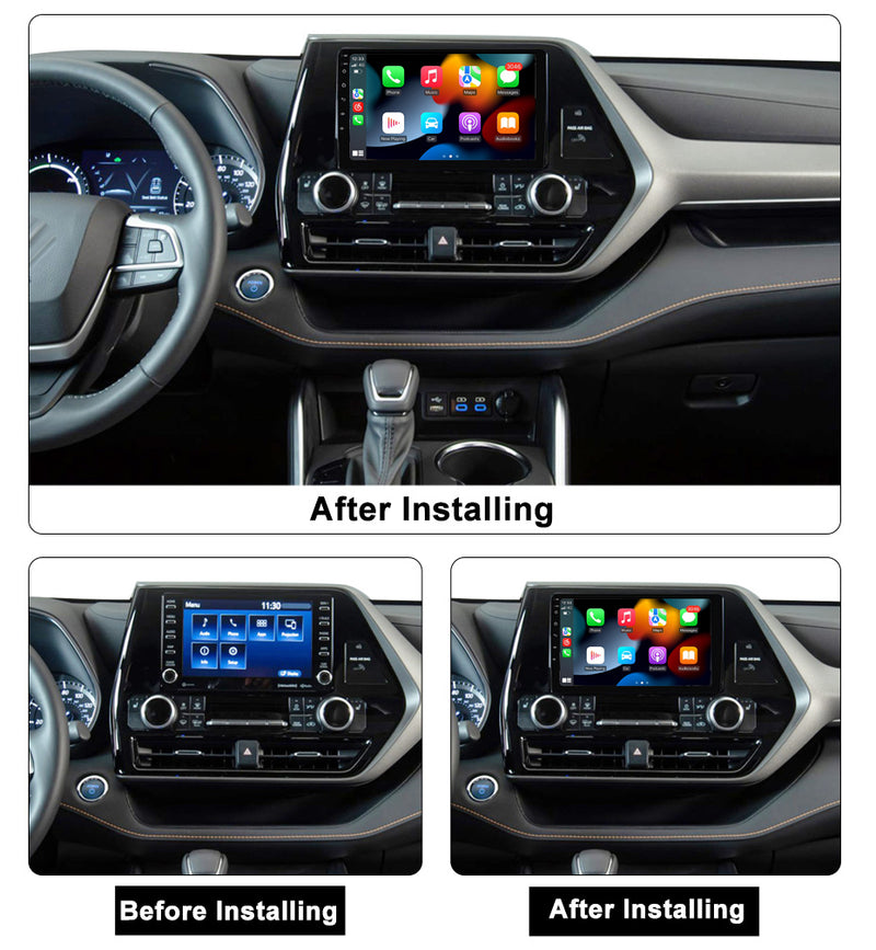 RoverOne Car Stereo Radio Bluetooth CarPlay GPS Navigation for Toyota Highlander Kluger 2022