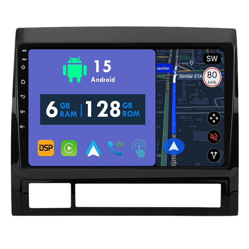 RoverOne Car Stereo Radio Bluetooth CarPlay GPS Navigation for Toyota Tacoma 2 N200 Hilux 2005 - 2015