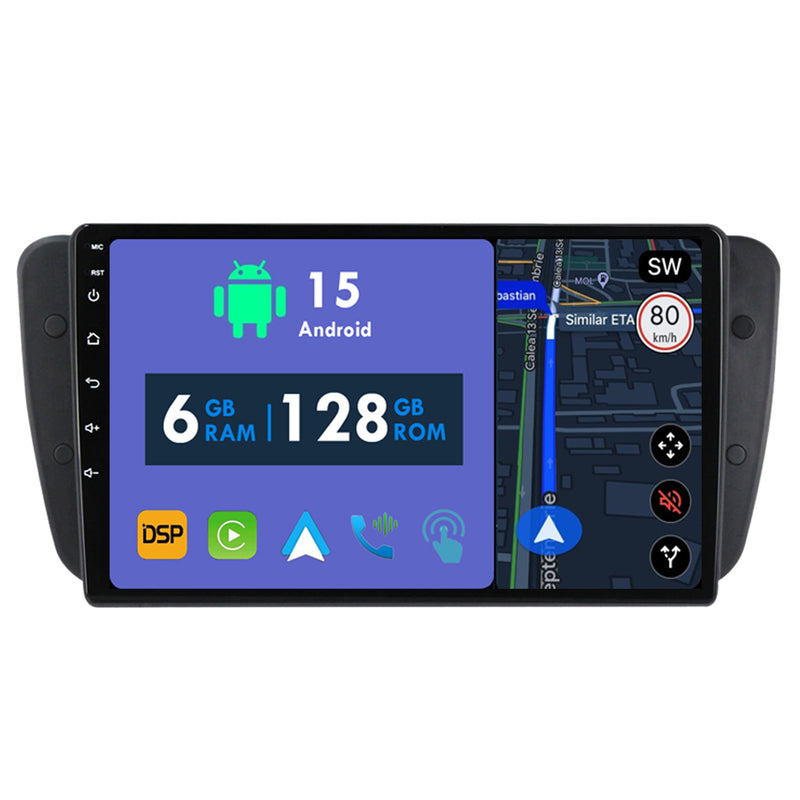 RoverOne Car Stereo Radio Bluetooth CarPlay GPS Navigation for Seat Ibiza 6J IV 4 2008 - 2015