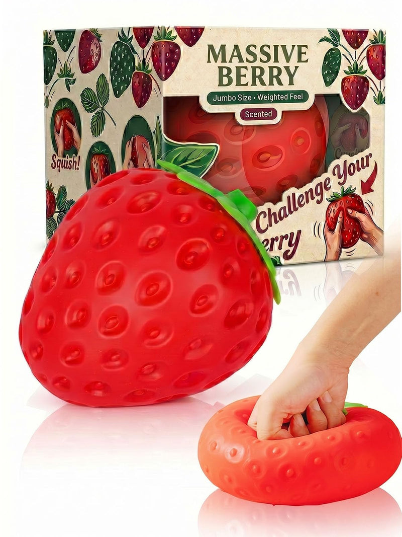 Squishy Squeeze Strawberry Giant Jumbo Big 5.5 Inch Slow Rising Stress Ball