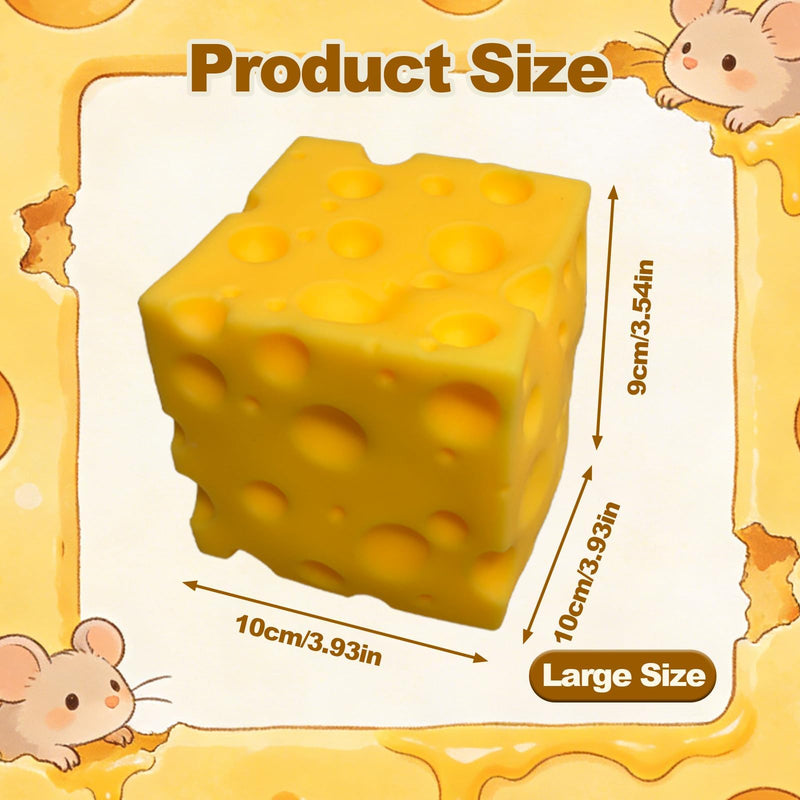 Cheese Squishy, Cheese Block Squeeze, Stress Relief Fidget, Novelty Gift