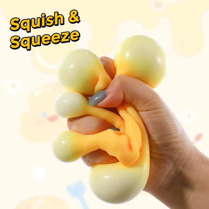 Cheese Squishy, Cheese Block Squeeze, Stress Relief Fidget, Novelty Gift