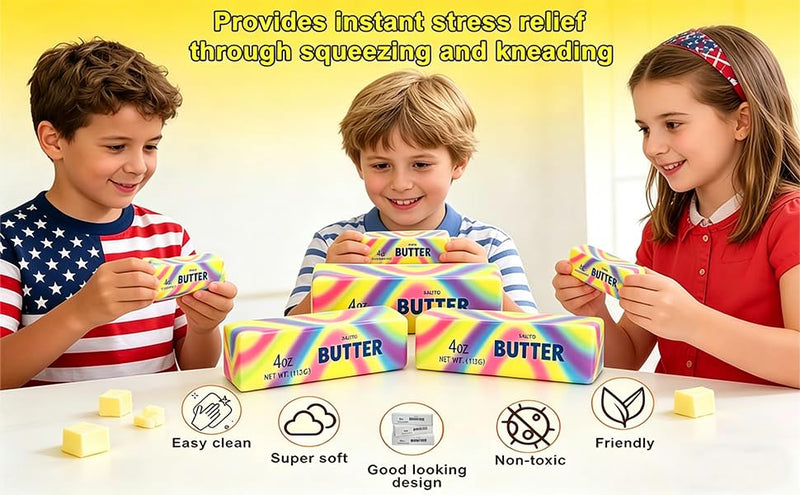 Butter Squishy Slow Rising Stress Relief Toy, Fidget Toy for Anxiety & Sensory Relief