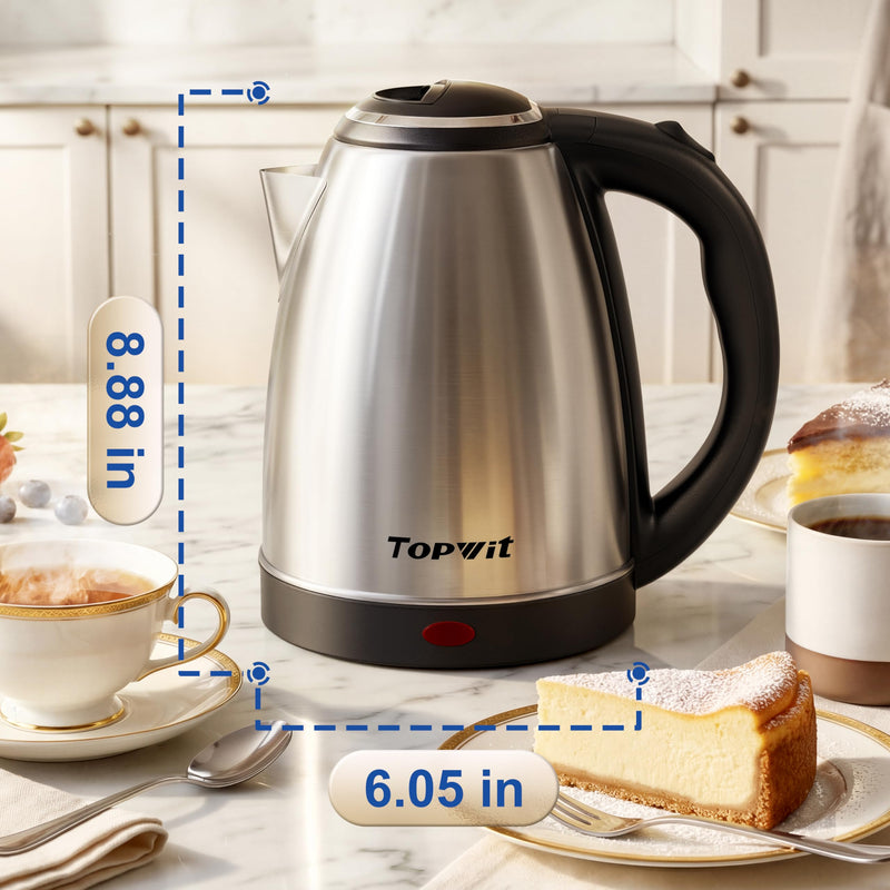 Electric Kettle BPA-Free Stainless Steel Fast Boil Auto Shut-Off  2.0 L