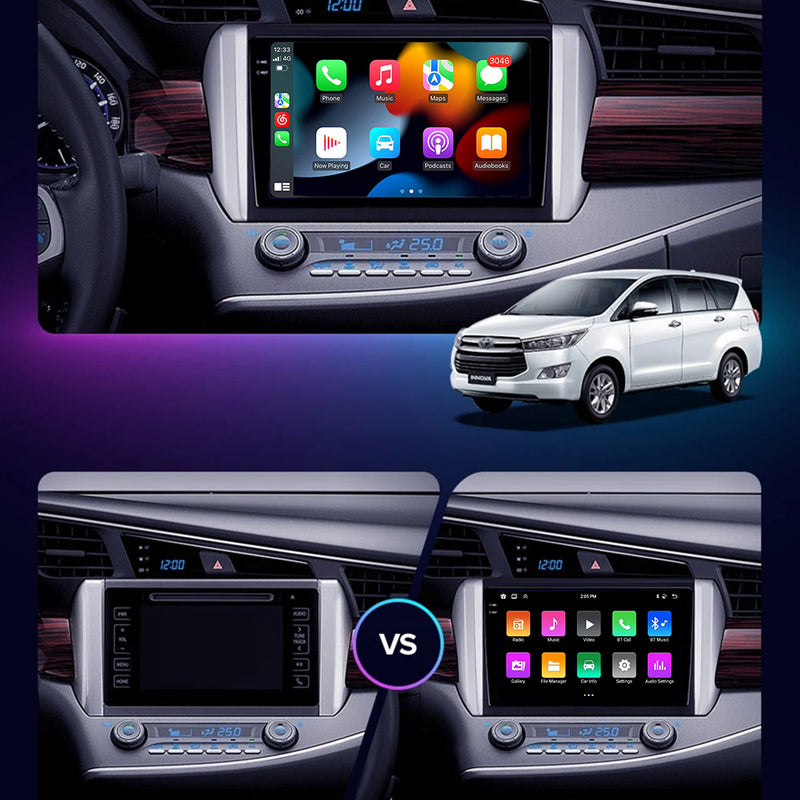 RoverOne Car Stereo Radio Bluetooth CarPlay GPS Navigation for Toyota Innova 2 2015 - 2022