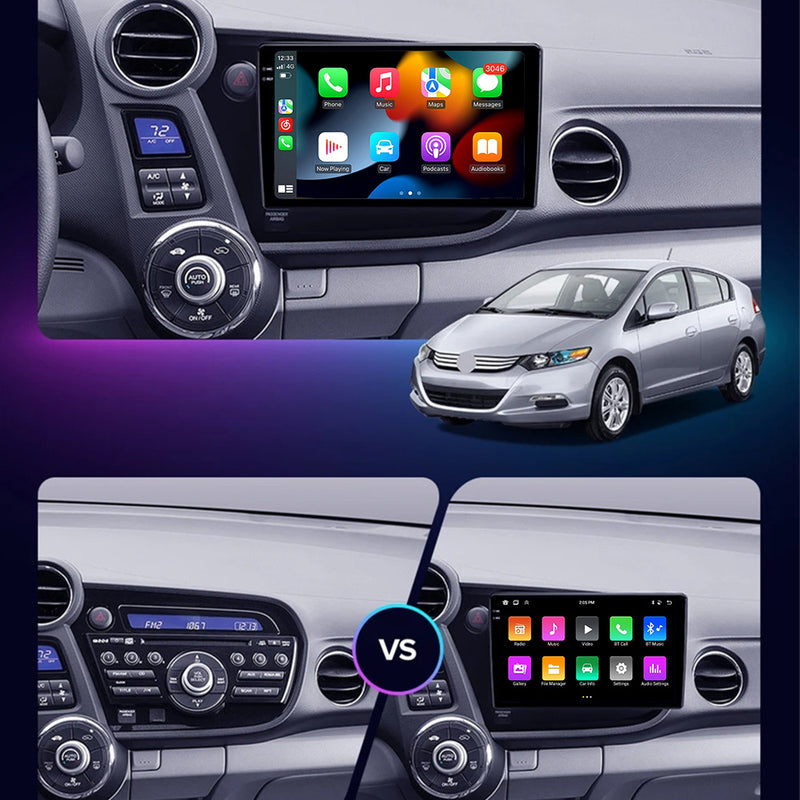 RoverOne Car Stereo Radio Bluetooth CarPlay GPS Navigation for Honda Insight 2 2009 - 2014
