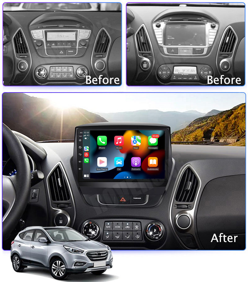 RoverOne Car Stereo Radio Bluetooth CarPlay GPS Navigation for Hyundai Tucson 2 IX35 2009 - 2015