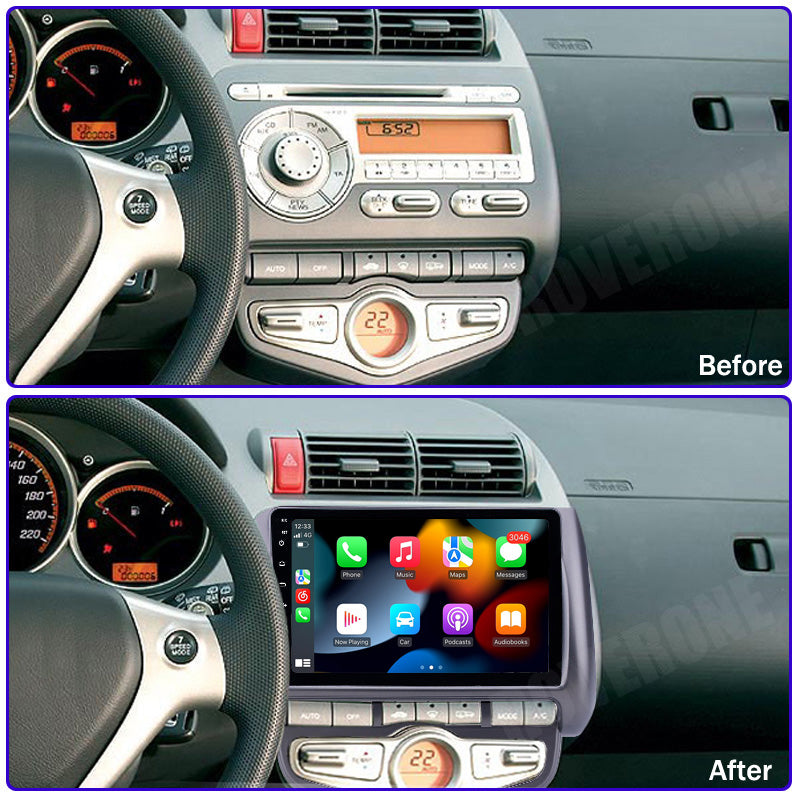 RoverOne Car Stereo Radio Bluetooth CarPlay GPS Navigation for Honda Jazz City 2002 - 2007