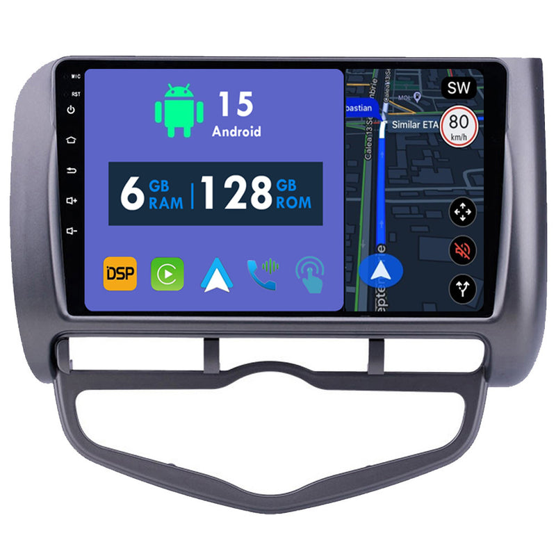 RoverOne Car Stereo Radio Bluetooth CarPlay GPS Navigation for Honda Jazz City 2002 - 2007