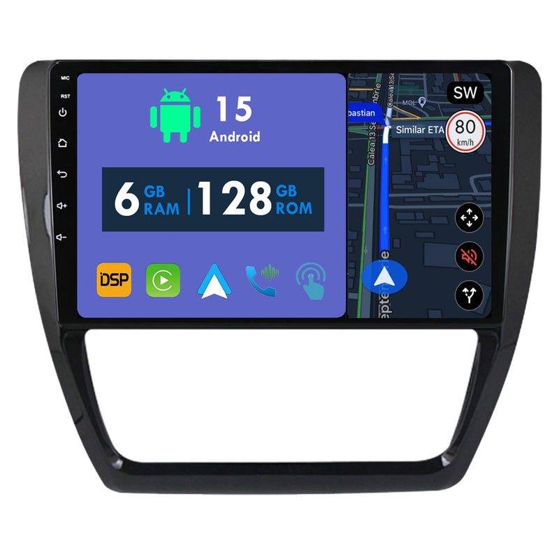 RoverOne Car Stereo Radio Bluetooth CarPlay GPS Navigation for Volkswagen Jetta 6 2011 - 2018