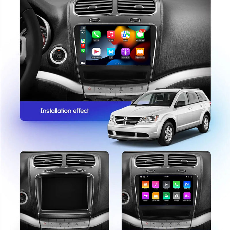 RoverOne Car Stereo Radio Bluetooth CarPlay GPS Navigation for Dodge Journey JC 2011 - 2020