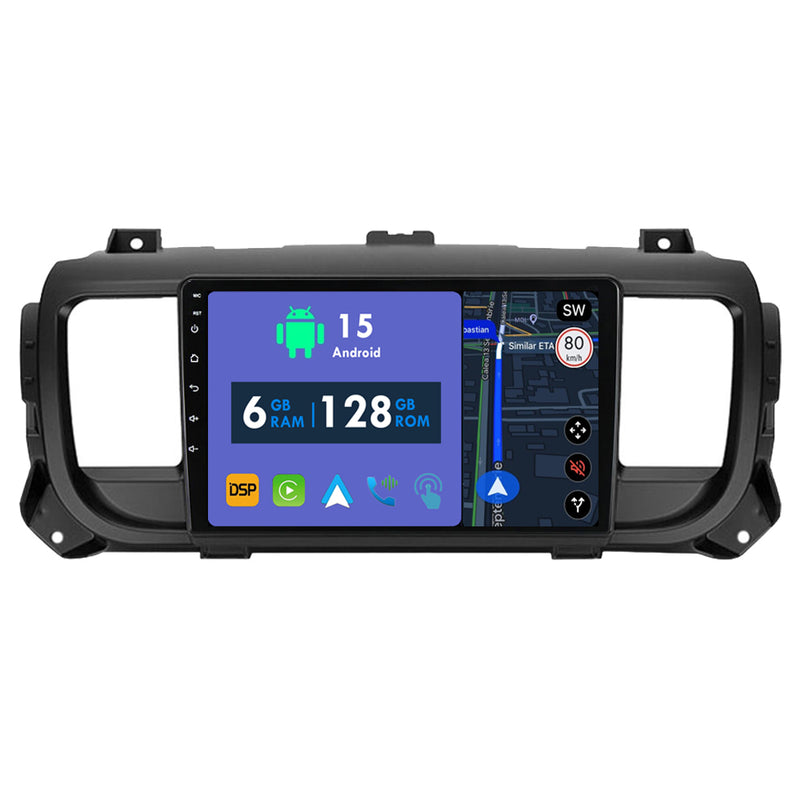 RoverOne Car Stereo Radio Bluetooth CarPlay GPS Navigation for Citroen Jumpy 3 for Peugeot Expert 3 2016 - 2021