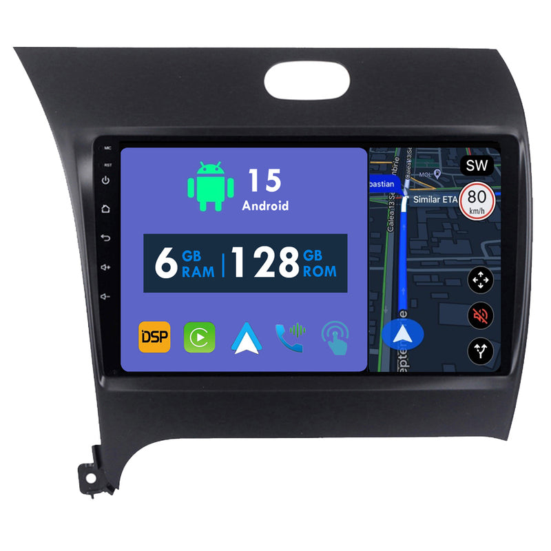 RoverOne Car Stereo Radio Bluetooth CarPlay GPS Navigation for Kia K3 Cerato Forte 2013 - 2017