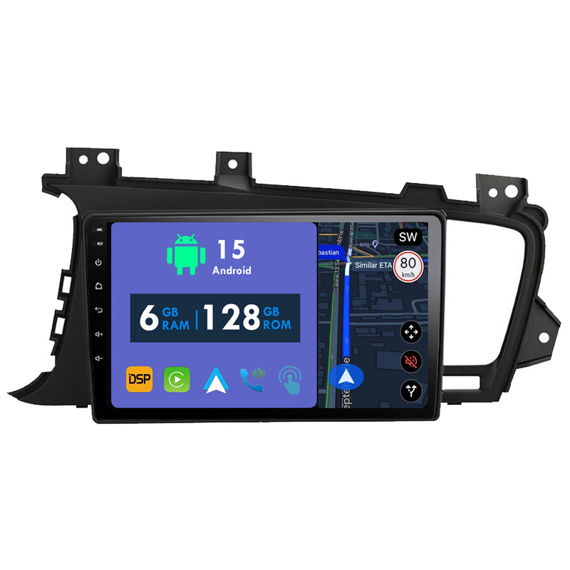 RoverOne Car Stereo Radio Bluetooth CarPlay GPS Navigation for Kia K5 Optima 2011 - 2015