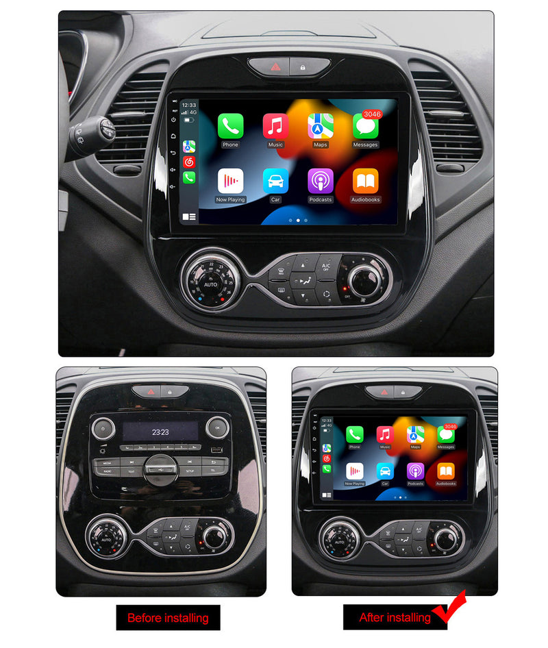 RoverOne Car Stereo Radio Bluetooth CarPlay GPS Navigation for Renault Captur 2016 - 2019