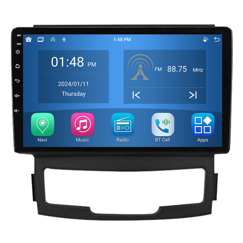 RoverOne Car Stereo Radio Bluetooth CarPlay GPS Navigation for SsangYong Korando 3 Actyon 2 2010 - 2013
