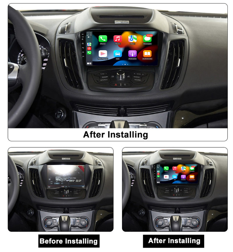 RoverOne Car Stereo Radio Bluetooth CarPlay GPS Navigation for Ford Kuga 2 Escape 3 2012 - 2019