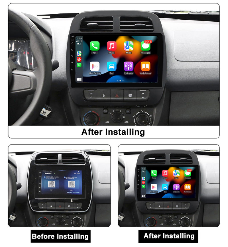 RoverOne Car Stereo Radio Bluetooth CarPlay GPS Navigation for Renault Kwid 2015 - 2019