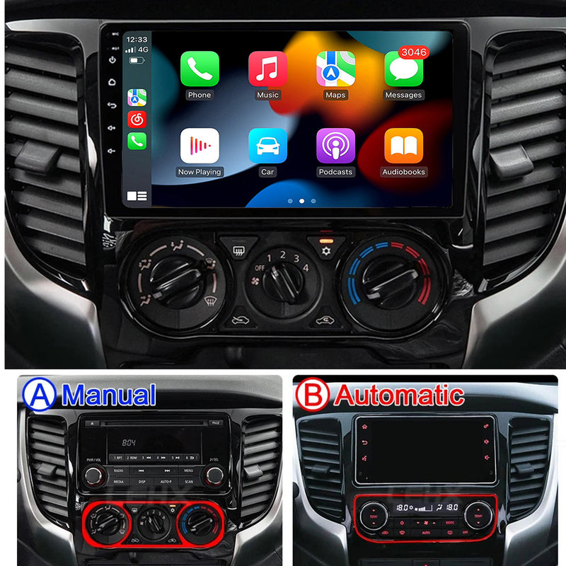 RoverOne Car Stereo Radio Bluetooth CarPlay GPS Navigation for Mitsubishi L200 5 2015 - 2019