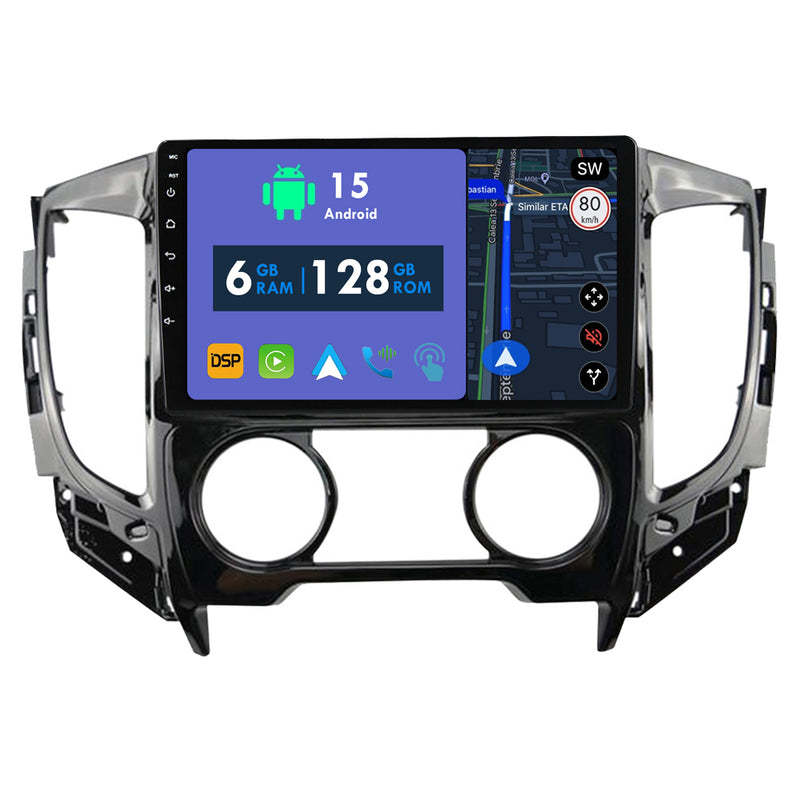 RoverOne Car Stereo Radio Bluetooth CarPlay GPS Navigation for Mitsubishi L200 5 2015 - 2019
