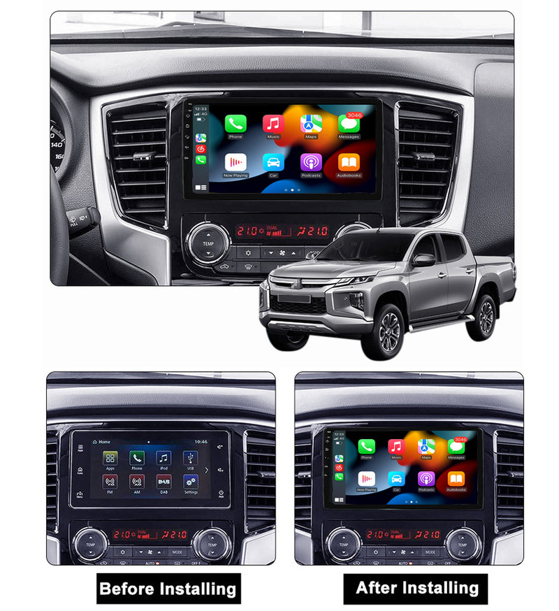 RoverOne Car Stereo Radio Bluetooth CarPlay GPS Navigation for Mitsubishi L200 5 2018 - 2020