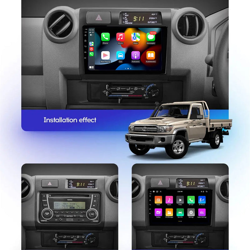 RoverOne Car Stereo Radio Bluetooth CarPlay GPS Navigation for Toyota Land Cruiser LC70 Series 2007 - 2020