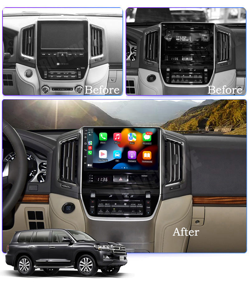 RoverOne Car Stereo Radio Bluetooth CarPlay GPS Navigation for Toyota Land Cruiser 200 11 2015 - 2020