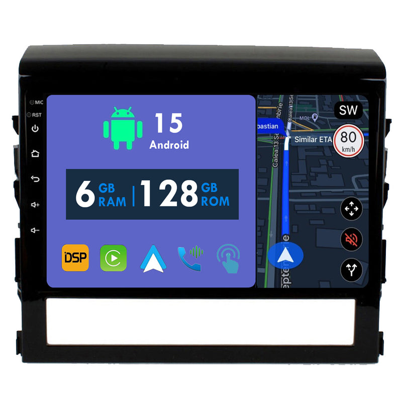 RoverOne Car Stereo Radio Bluetooth CarPlay GPS Navigation for Toyota Land Cruiser 200 11 2015 - 2020