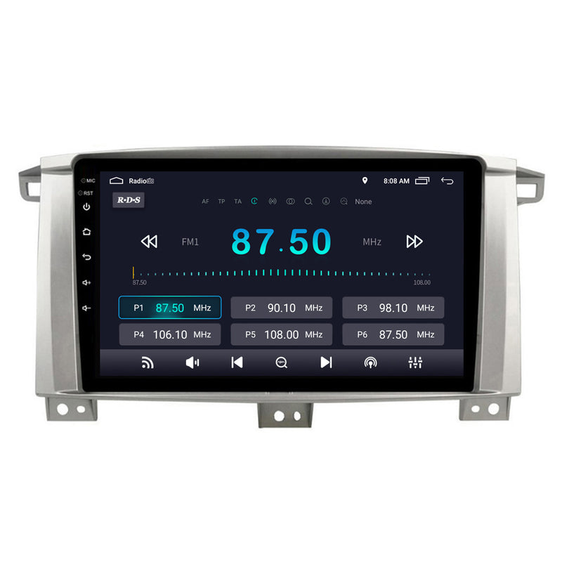 RoverOne Car Stereo Radio Bluetooth CarPlay GPS Navigation for Toyota Land Cruiser LC 100 2002 - 2007