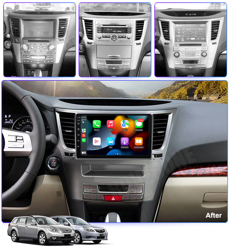 RoverOne Car Stereo Radio Bluetooth CarPlay GPS Navigation for Subaru Outback 4 BR Legacy 5 2009 - 2014