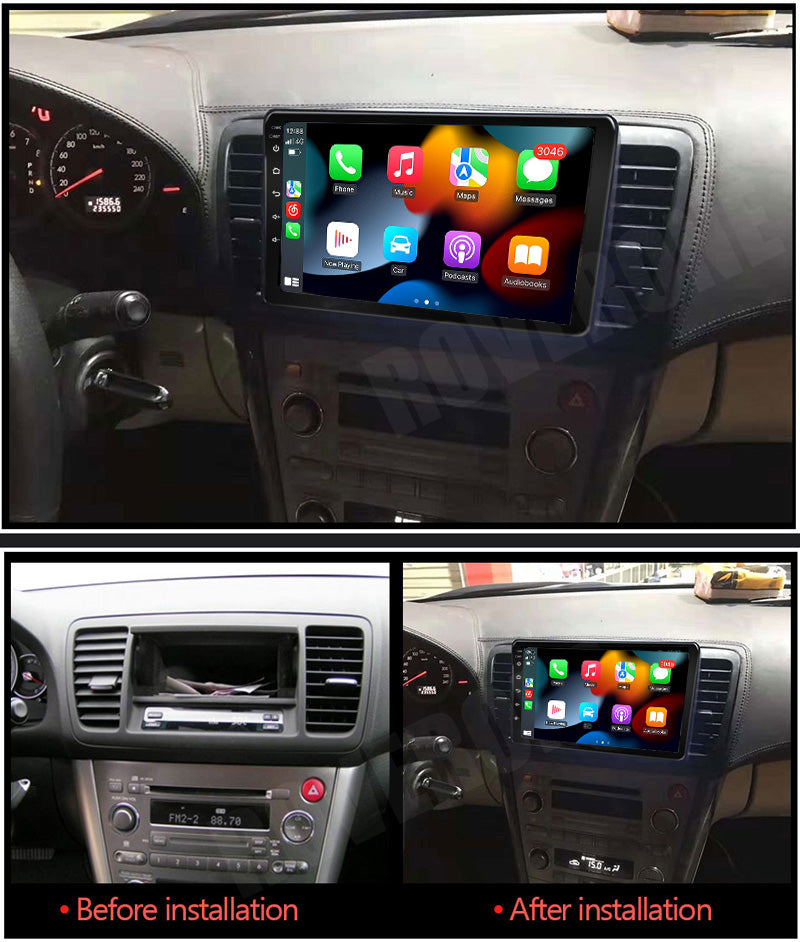 RoverOne Car Stereo Radio Bluetooth CarPlay GPS Navigation for Subaru Outback 3 Legacy 4 2003 - 2009